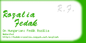 rozalia fedak business card