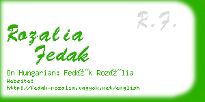 rozalia fedak business card